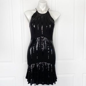 Roberto Cavalli Sequin High Neck Dress